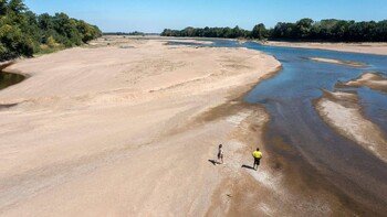 The Loire River in France has dried up on record