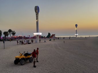 Three public beaches have been opened in Dubai for night swimming