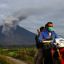 In Indonesia, airlines changed routes due to a volcano